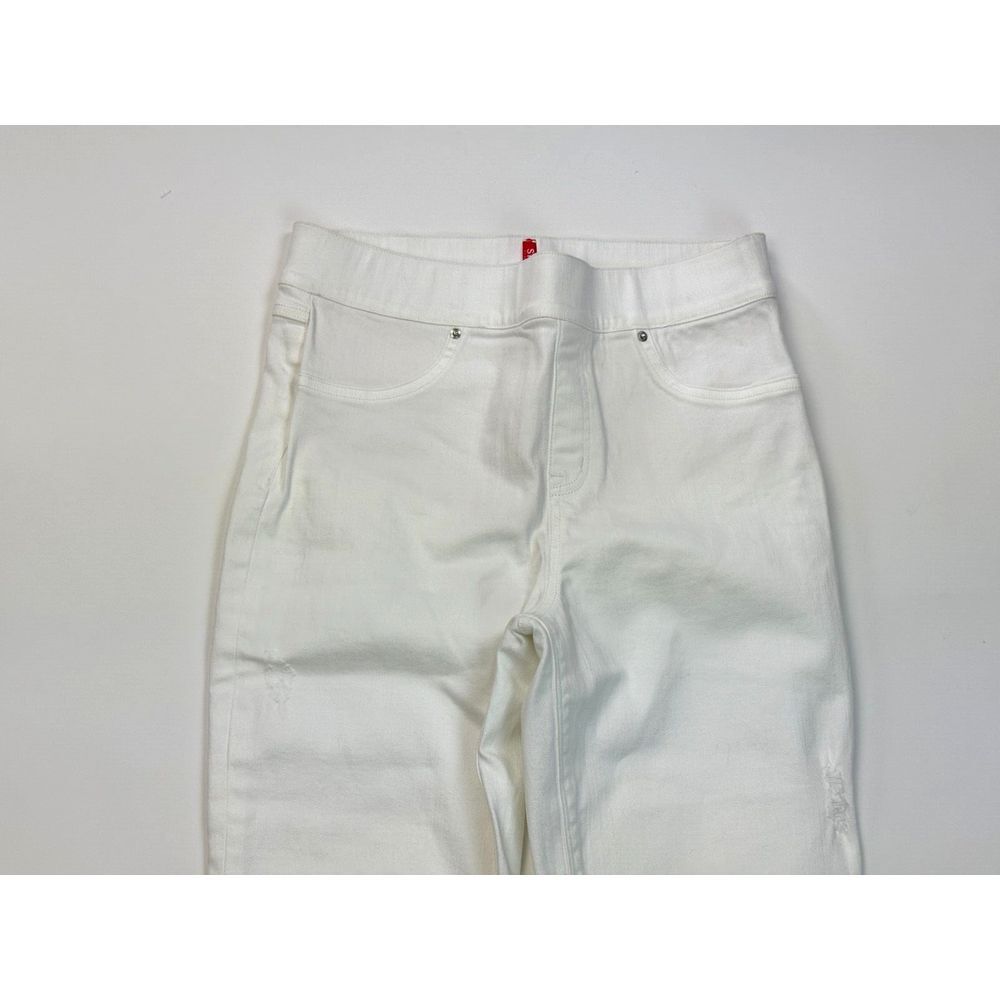 Spanx 20229 Distressed Skinny Jean Women M Tummy Control Stretch High Rise White - Picture 11 of 16